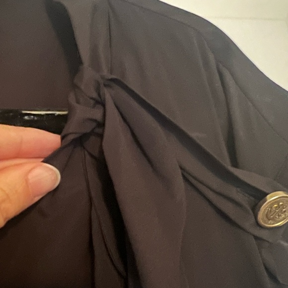 Gucci Black v-neck short sleeve silk blouse bows anchor GG buttons sailor sz 42 - Picture 6 of 9